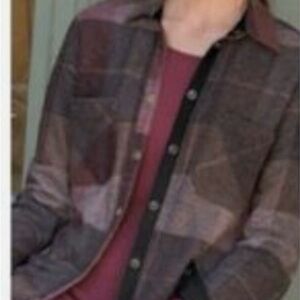 Soft Surrounding Womens Size M Bonfire Plaid Shirt Tunic Dress Shacket Cozy